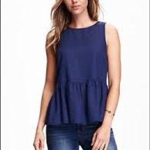 🦄5/25 Denim chambray peplum